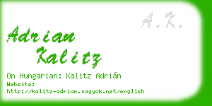adrian kalitz business card